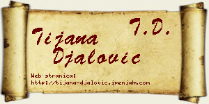 Tijana Đalović vizit kartica